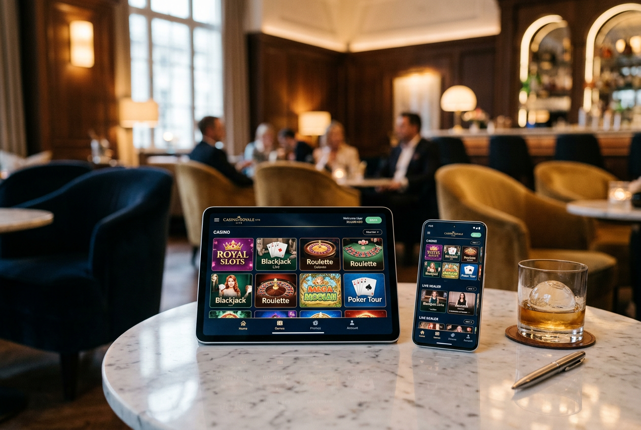 Μια σύγχρονη πλατφόρμα online καζίνο σε tablet και smartphone.
